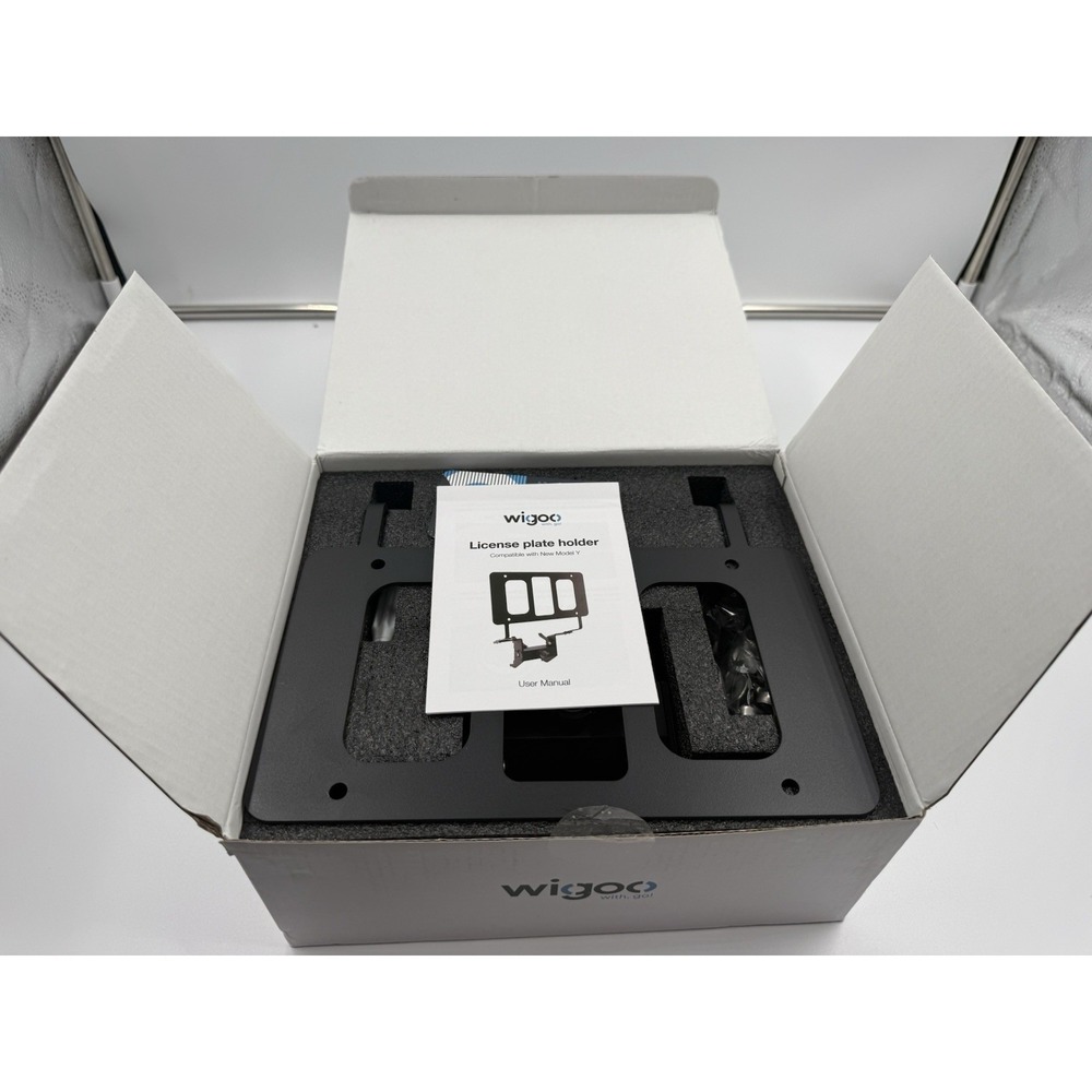 Wigoo Front License Plate Holder For Tesla Modey Y Juniper Accessories Anti-thef